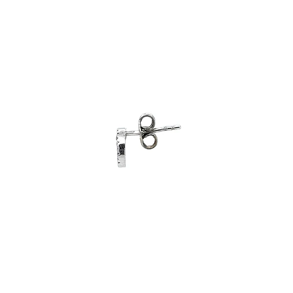 Round White Gold Earrings with Fine Zircones