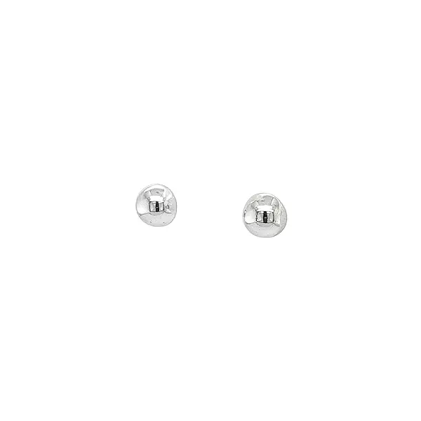 Earrings Half rounds in White Gold - Simple Elegance