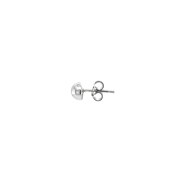 Earrings Half rounds in White Gold - Simple Elegance