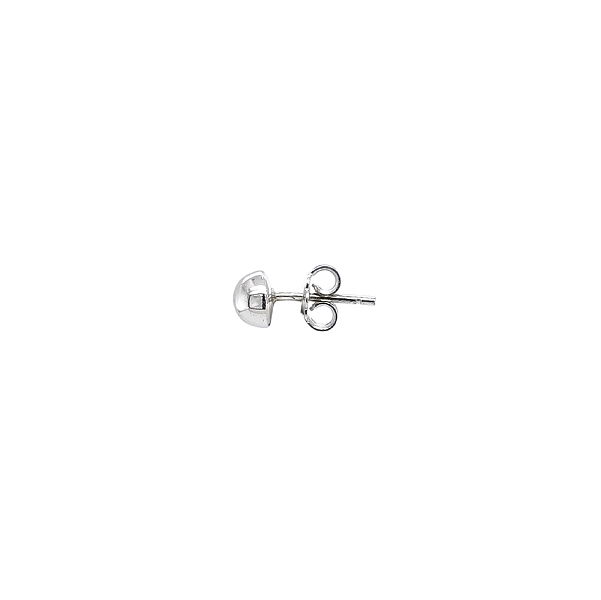 Earrings Half rounds in White Gold - Simple Elegance