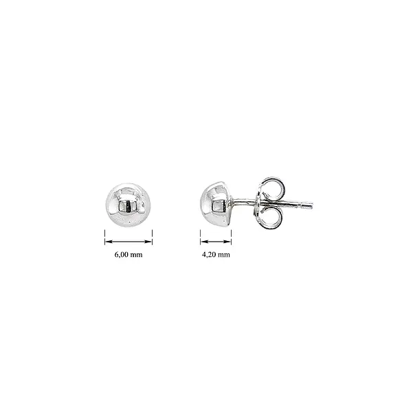 Earrings Half rounds in White Gold - Simple Elegance