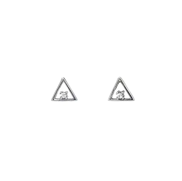 Earrings Triangle with Zirconia