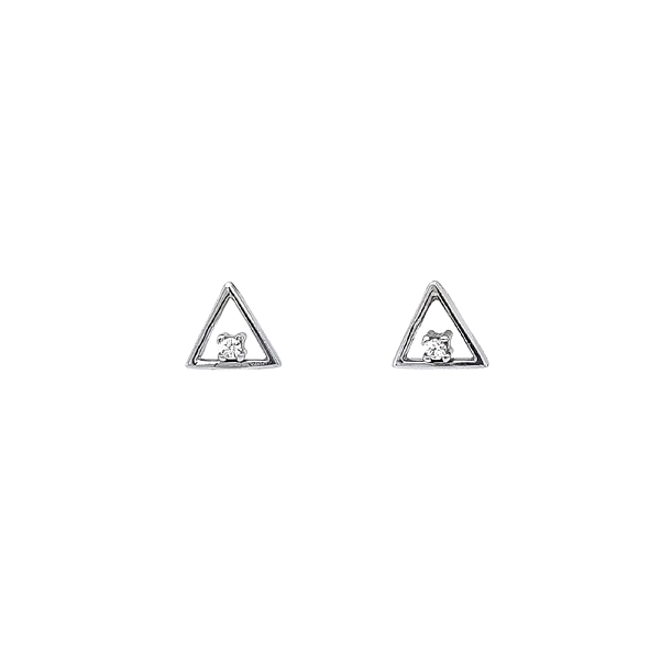 Earrings Triangle with Zirconia