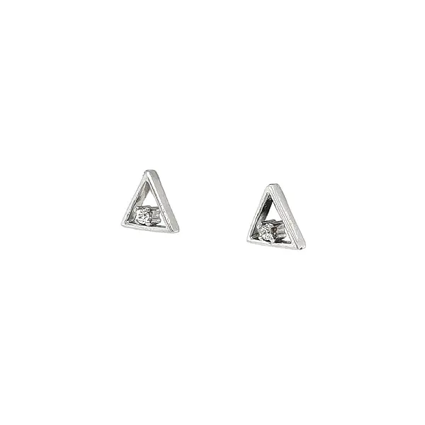 Earrings Triangle with Zirconia