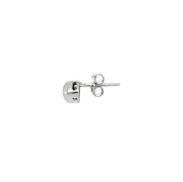 Earrings with White Gold Zircons