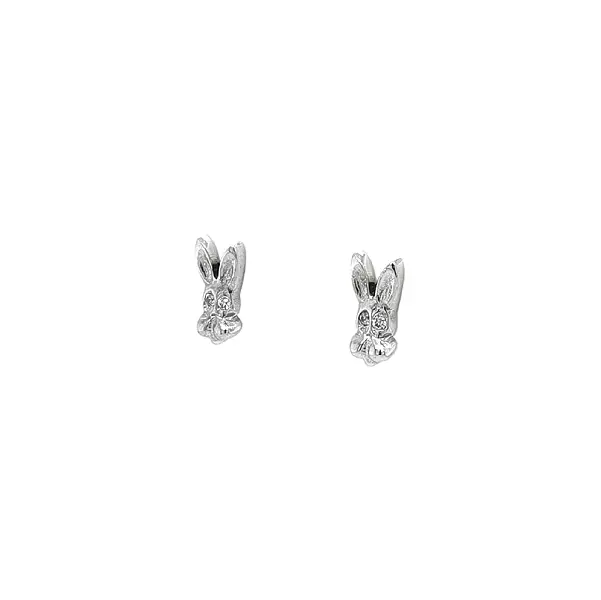 Earrings with White Gold Bunny motif