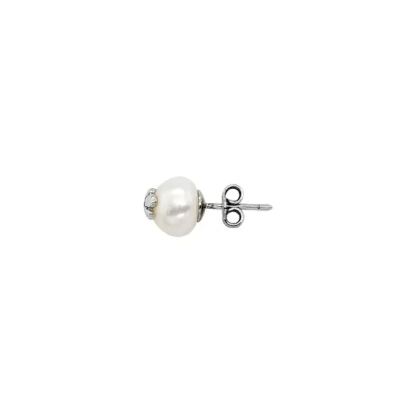 Pecky Earrings with White Gold Pearl