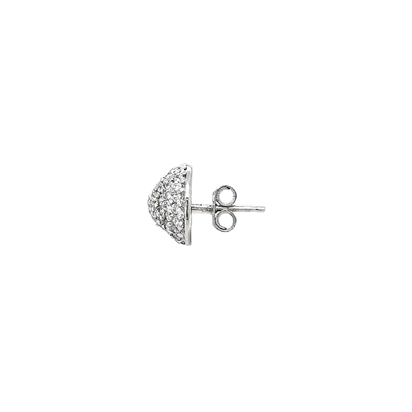 Precision Earrings with White Gold and Sparkling Zircons