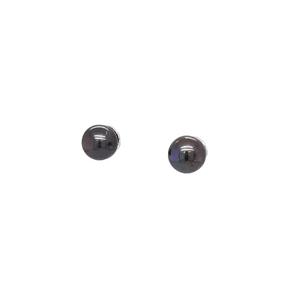 Earrings with Black Pearl in White Gold