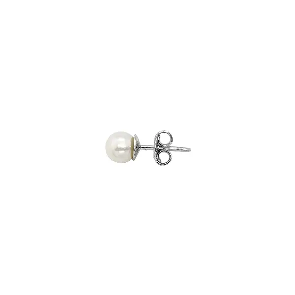 Pecky Earrings with White Gold Pearl