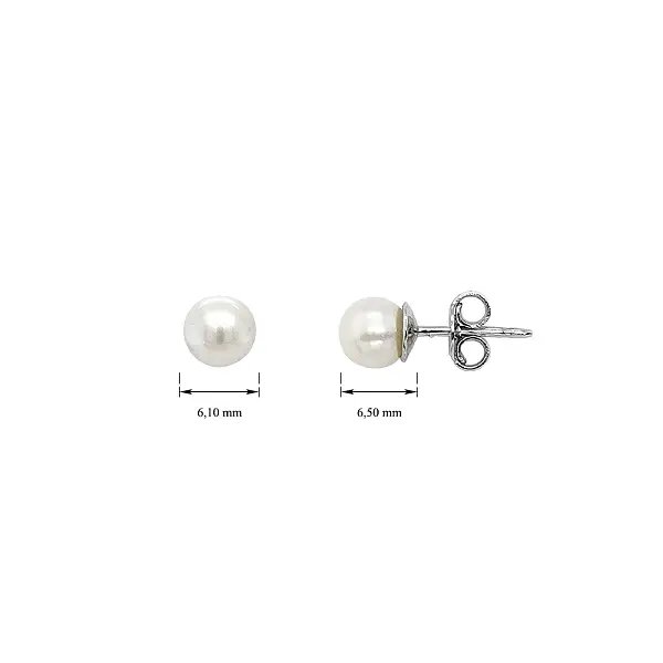 Pecky Earrings with White Gold Pearl
