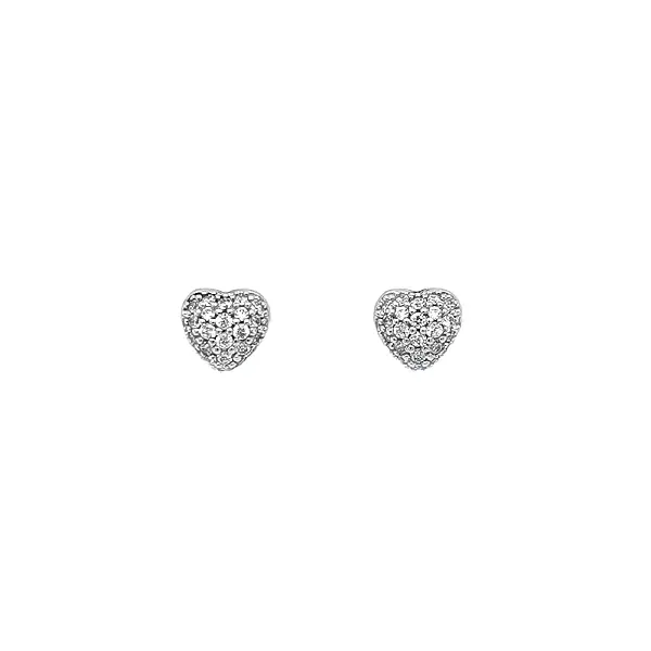 Earrings made of White Gold with Zircons