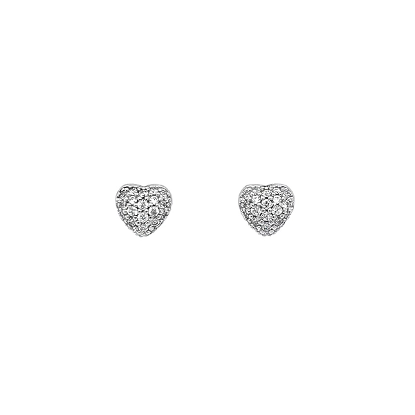 Earrings made of White Gold with Zircons
