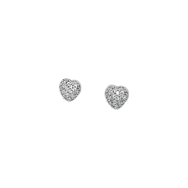 Earrings made of White Gold with Zircons