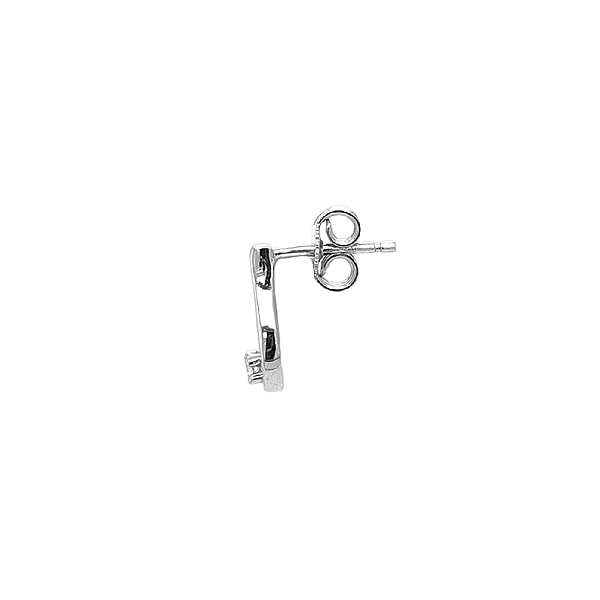 Earrings with White Gold Zircons