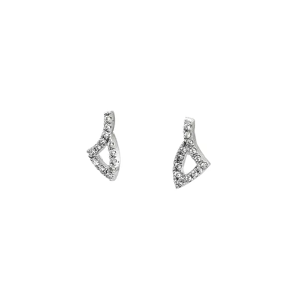 Modern White Gold Earrings with Elegant Details