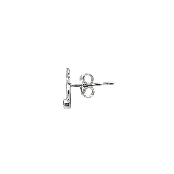 Earrings with White Gold Zircons