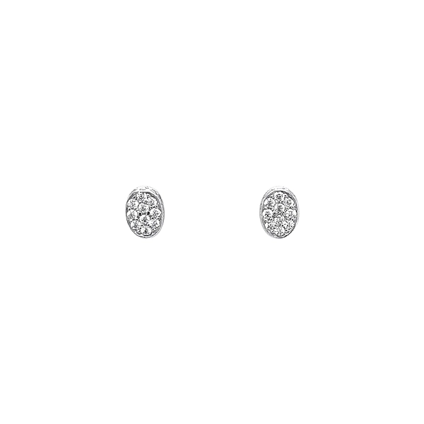 Shining White Gold Earrings with Fine Glitter
