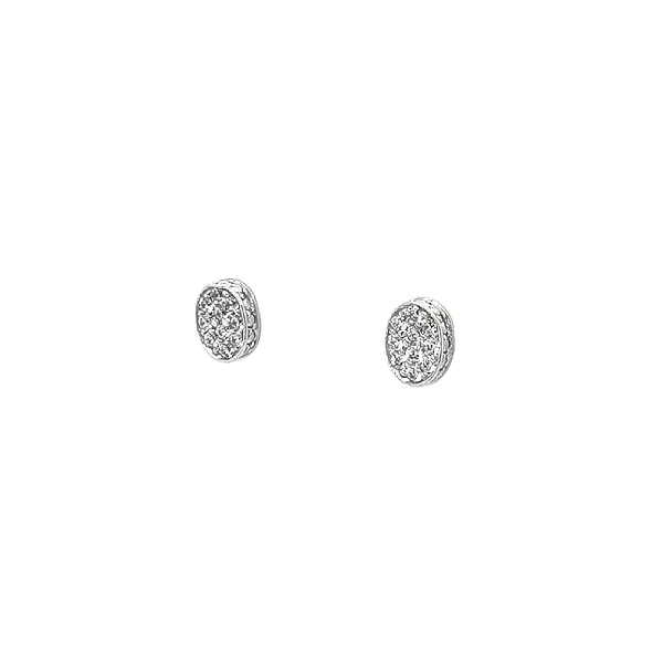 Shining White Gold Earrings with Fine Glitter