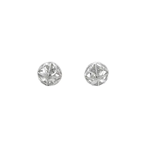 White Gold Earrings with Elegant Geometric Design