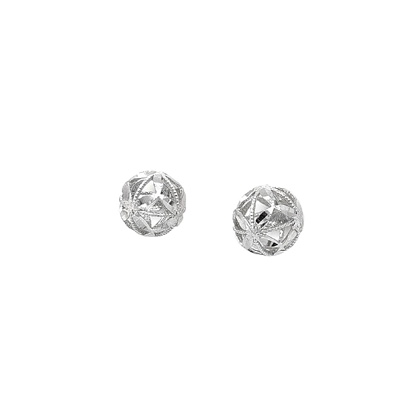 White Gold Earrings with Elegant Geometric Design