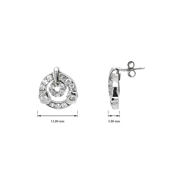 Modern Earrings with Unique Zircon Shine