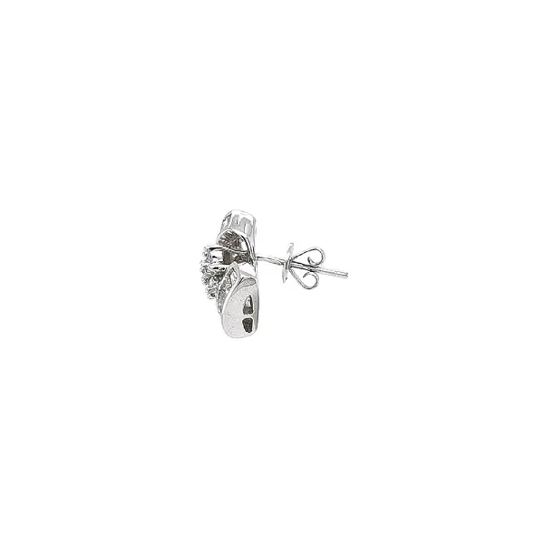Elegant White Gold Earrings with Zircons