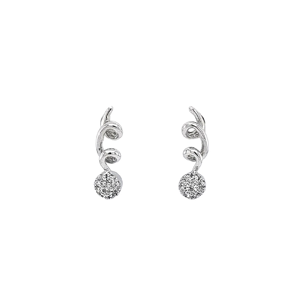 Modern Elegance in White Gold with Shining Zircons