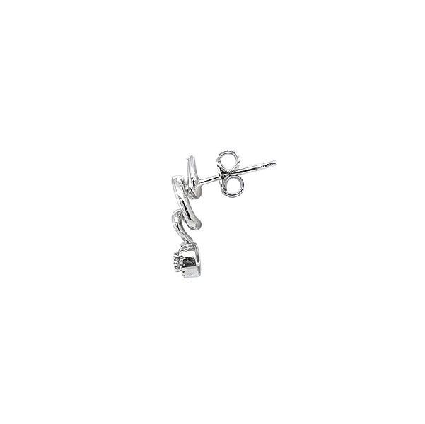 Modern Elegance in White Gold with Shining Zircons