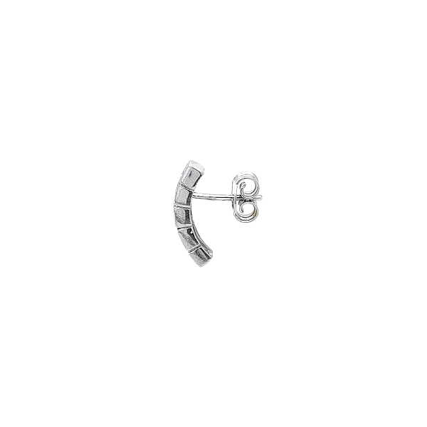 Fine White Gold Earrings with Shining Zircones