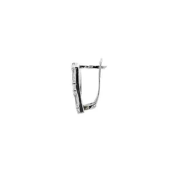 Earrings with White Gold Zircons
