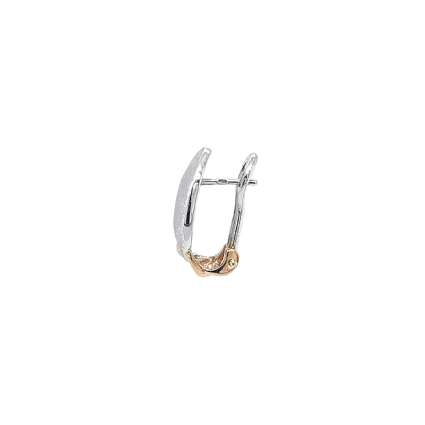 Luxury White and Yellow Gold Earrings