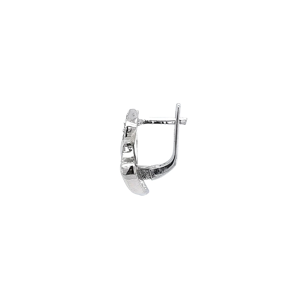 Earrings with White Gold Zircons