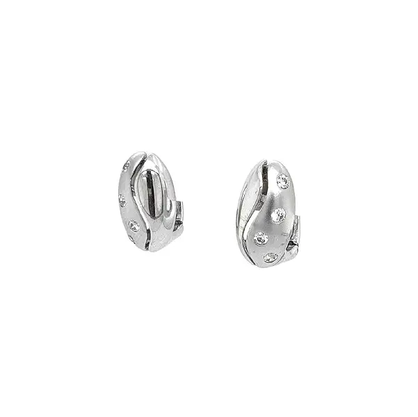 Earrings with White Gold Zircons