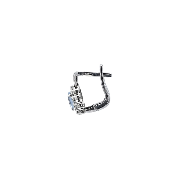 White Gold Earrings with Blue Topaz