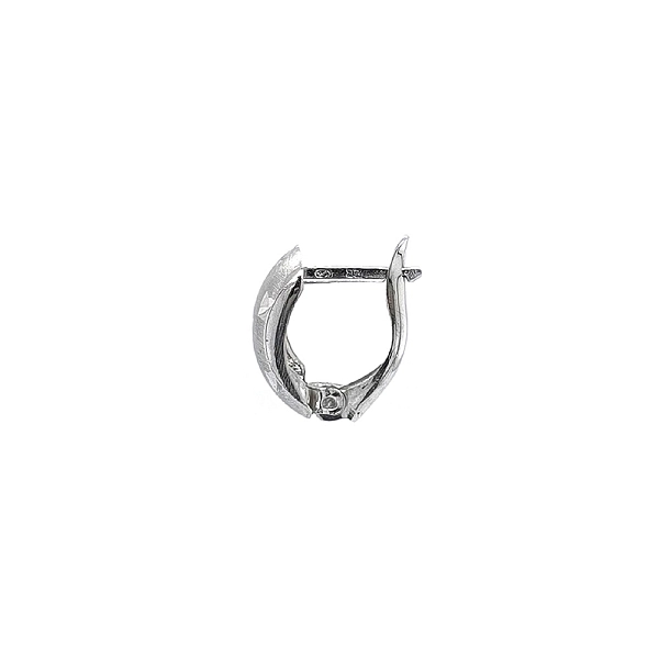 Timeless White Gold Earrings with Textured Surface