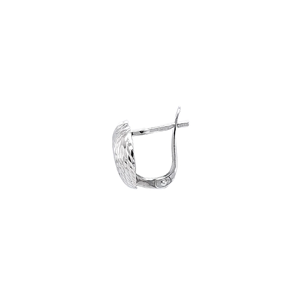 Elegant White Gold Heart Earrings