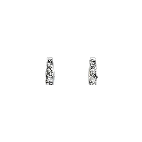 Decent White Gold Earrings with Zircons