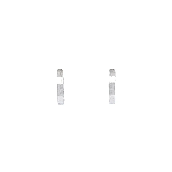 White Gold Earrings with Clean and Modern Design