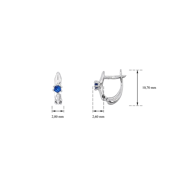 White Gold Earrings with Sapphire - The Magic of Blue Gemstone