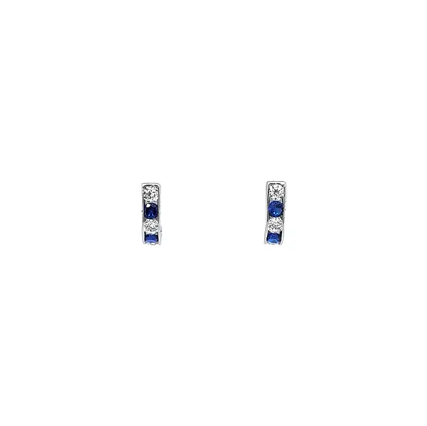 White Gold Earrings with Sapphires