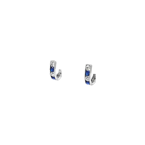 White Gold Earrings with Sapphires