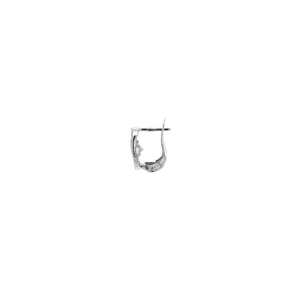 Earrings with White Gold Zircons