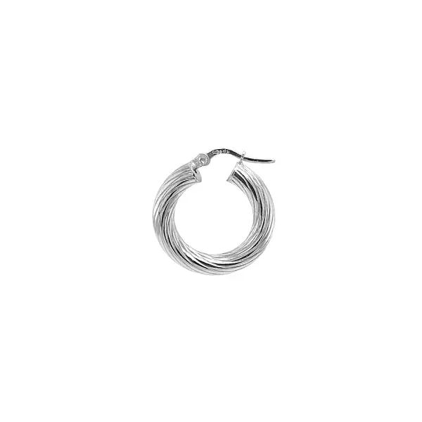 White Gold Round Earrings