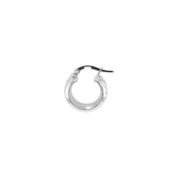 White Gold Round Earrings