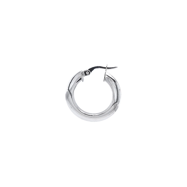 White Gold Round Earrings