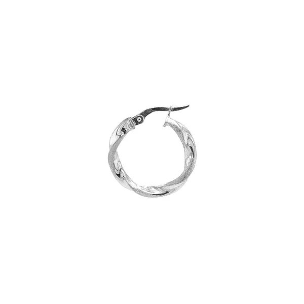 White Gold Round Earrings