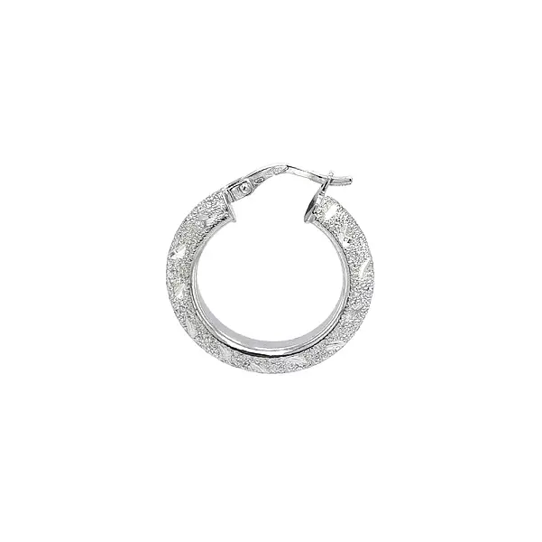 Elegant White Gold Earrings - Fine Texture, Distinctive Effect