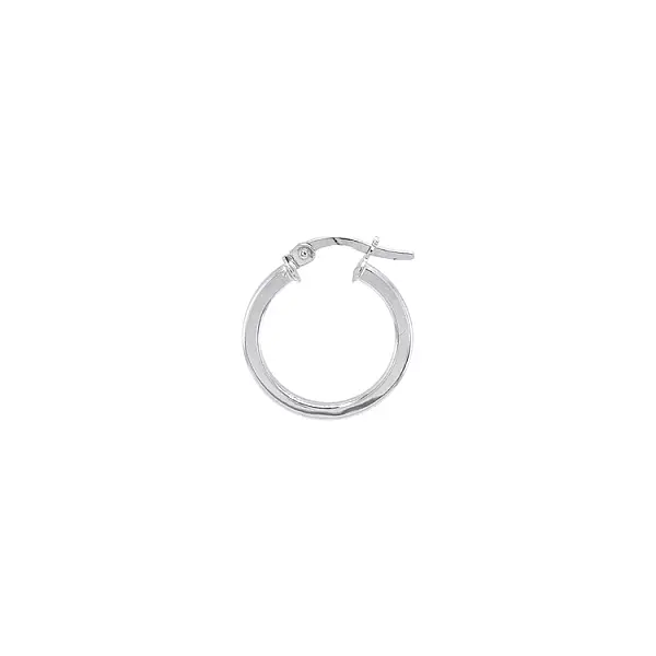 White Gold Round Earrings