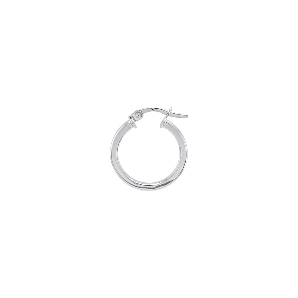 White Gold Round Earrings